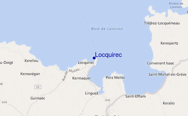 Locquirec location map
