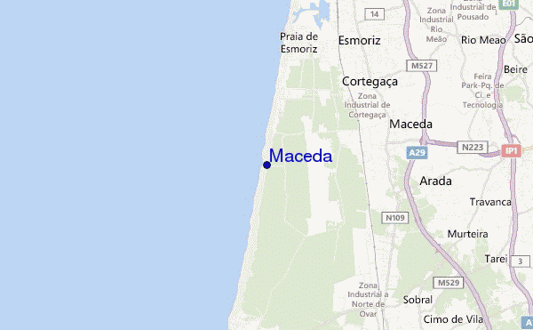 Maceda location map