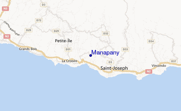 Manapany location map