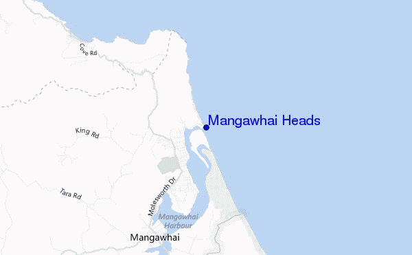 Mangawhai Heads location map