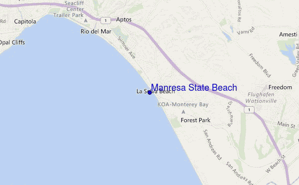 Manresa State Beach location map