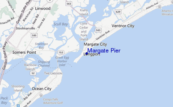 Margate Pier location map