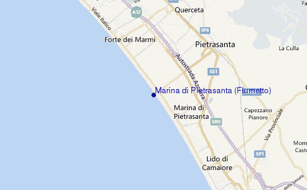 Marina di Pietrasanta (Flumetto) location map