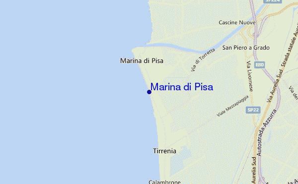 Marina di Pisa location map