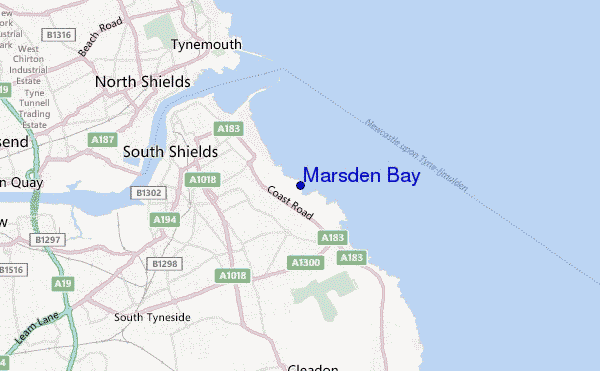 Marsden Bay location map