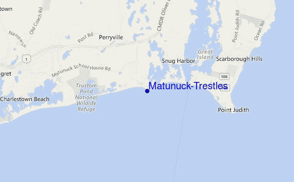 Matunuck-Trestles location map