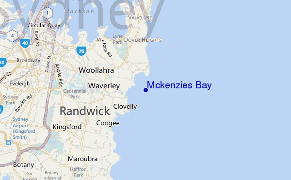 Mckenzies Bay location map