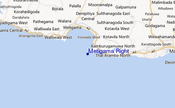 Metigama Right location map