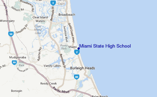 Miami State High School location map
