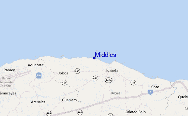 Middles location map