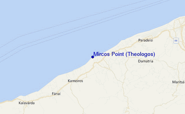 Mircos Point (Theologos) location map