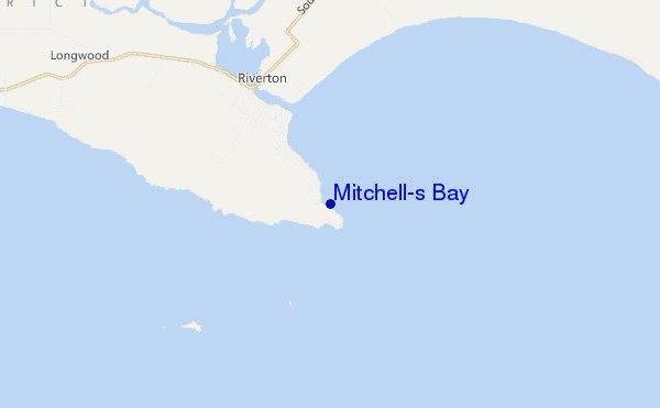 Mitchell's Bay location map
