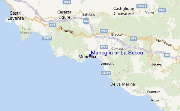 Moneglia or La Secca location map