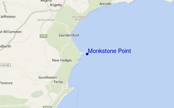 Monkstone Point location map