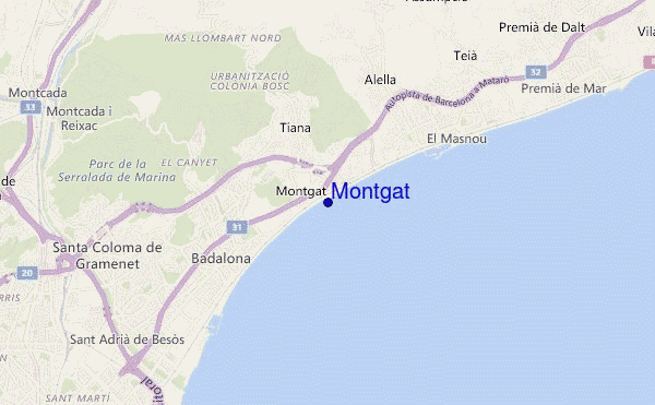 Montgat location map