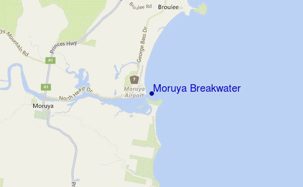 Moruya Breakwater location map