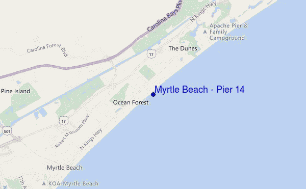 Myrtle Beach - Pier 14 Surf Forecast and Surf Reports (Carolina South, USA)