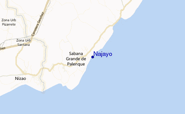 Najayo location map