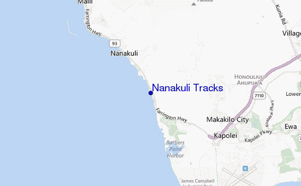 Nanakuli Tracks location map