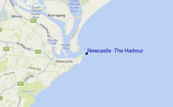 Newcastle -The Harbour location map