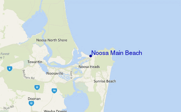 Noosa Main Beach location map
