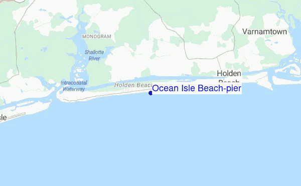 Ocean Isle Beach/pier location map