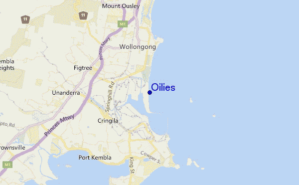 Oilies location map
