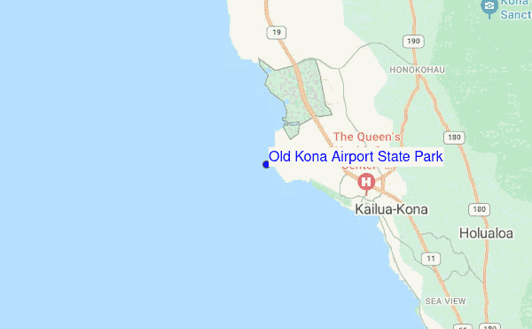 Old Kona Airport State Park location map