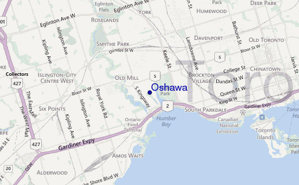 Oshawa location map