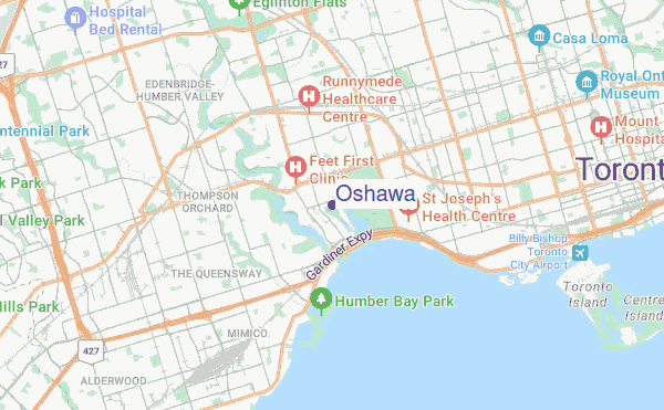 Oshawa location map