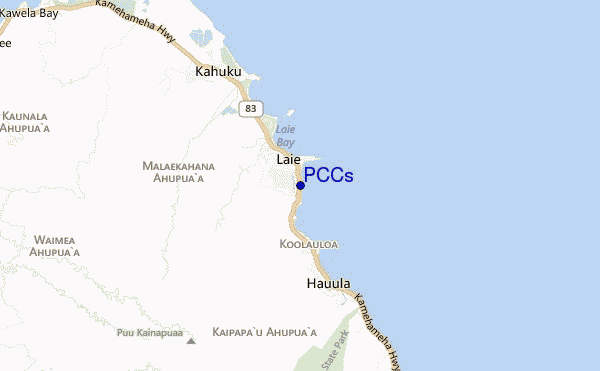 PCCs location map