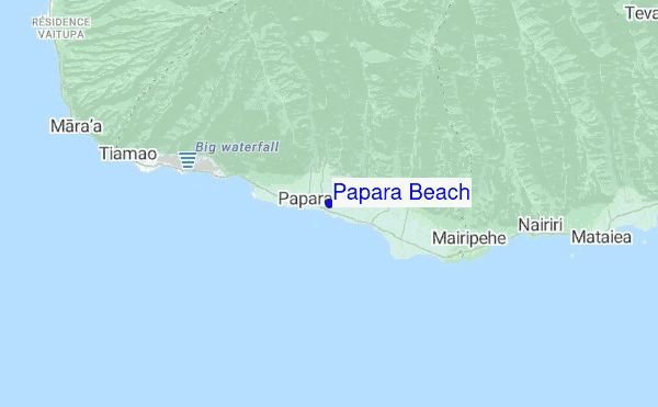 Papara Beach location map