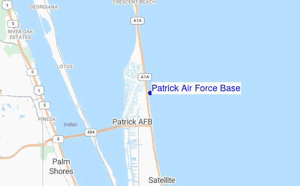 Patrick Air Force Base location map