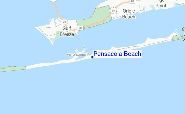 Pensacola Beach location map