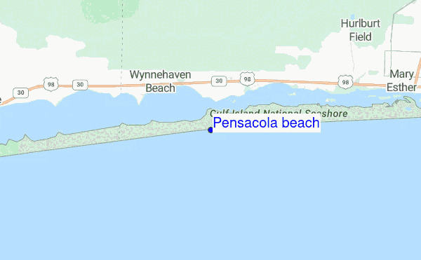 Pensacola beach location map