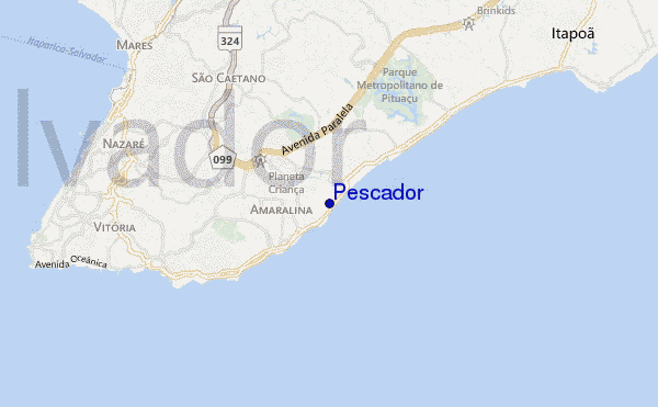 Pescador location map