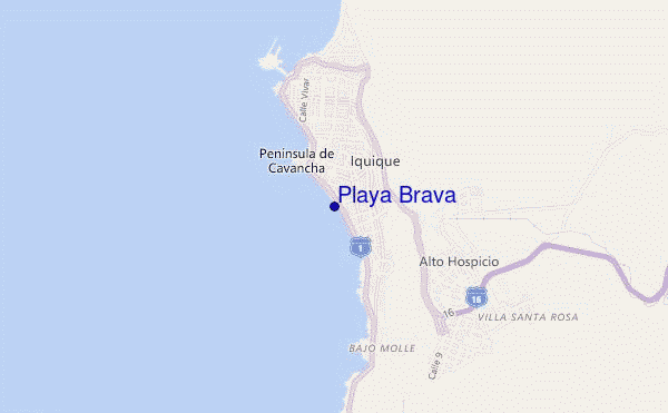 Playa Brava location map