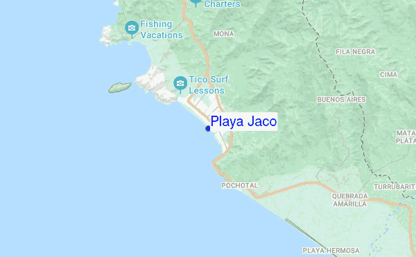 Playa Jaco location map