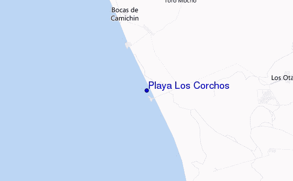 Playa Los Corchos location map