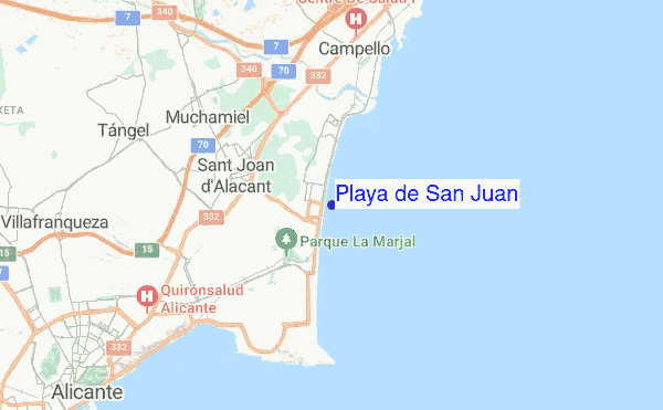 Playa de San Juan Surf Forecast and Surf Reports (Valencia, Spain) ... de San Juan Streetview Map