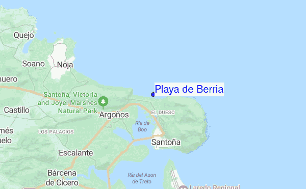 Playa de Berria location map