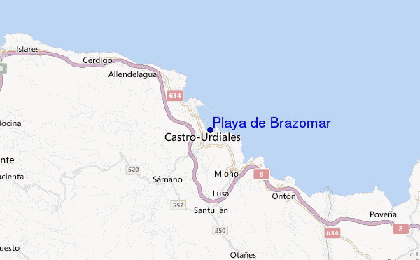 Playa de Brazomar location map
