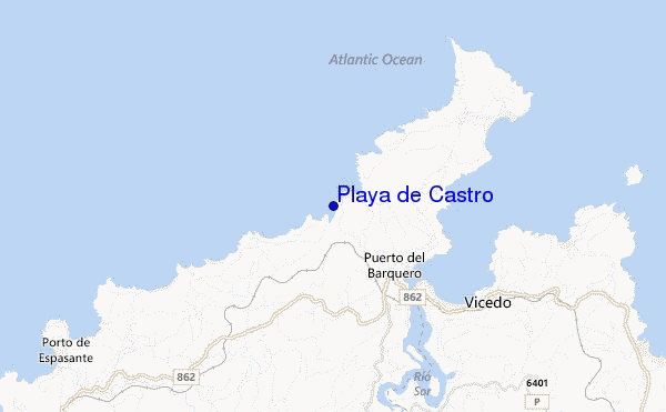 Playa de Castro location map