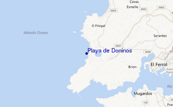 Playa de Doninos location map