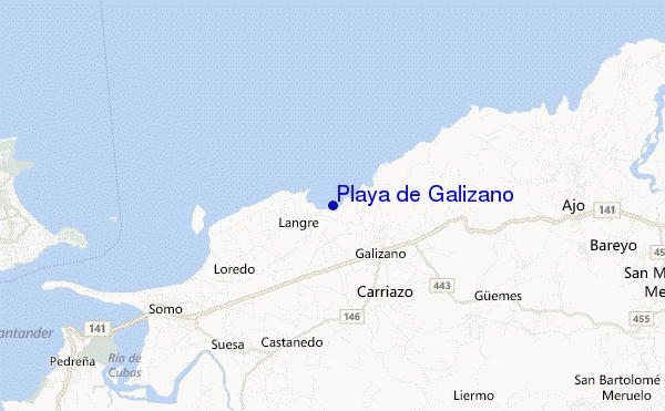 Playa de Galizano location map