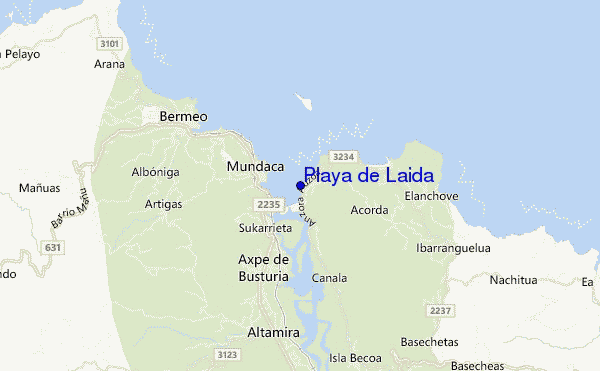 Playa de Laida location map