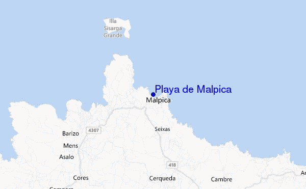 Playa de Malpica location map