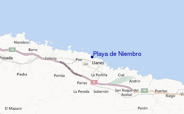 Playa de Niembro location map