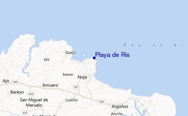 Playa de Ris location map