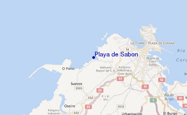 Playa de Sabon location map